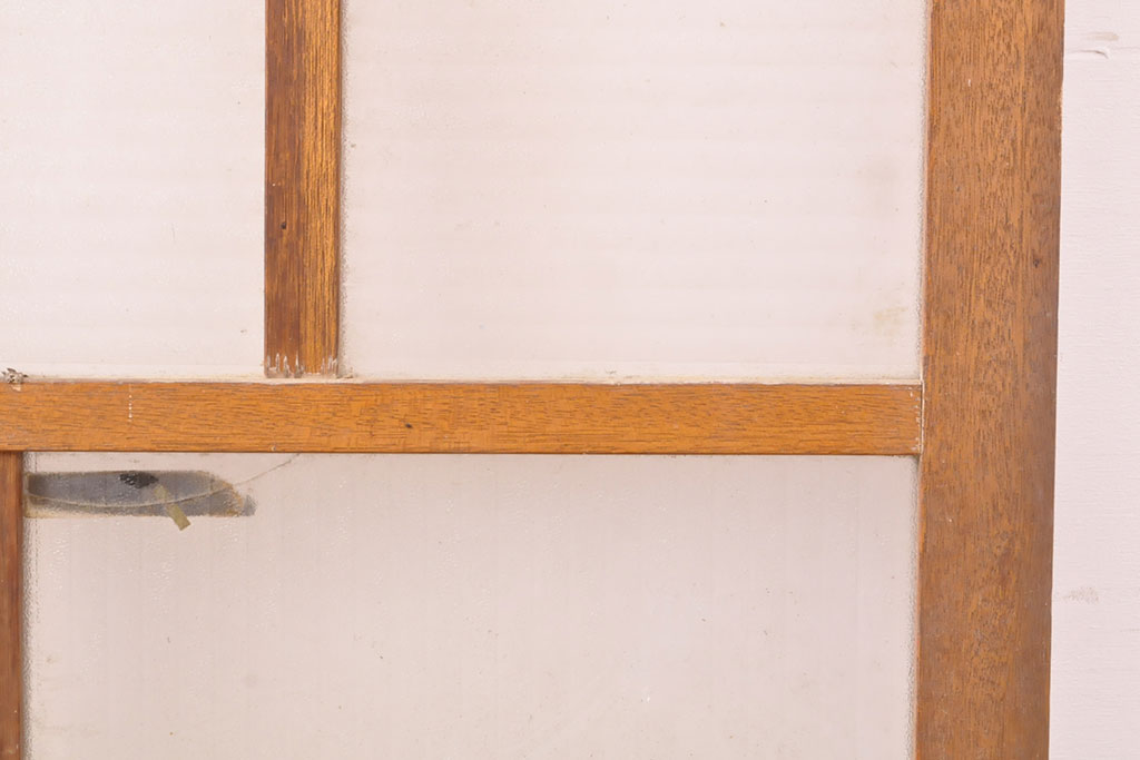 和製アンティーク　時を経た風合いが趣溢れるガラス戸1枚(引き戸、建具)(R-054219)
