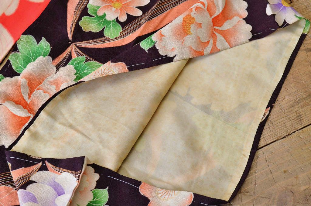 ○古い長襦袢など3枚セット(縮緬・錦紗・正絹)