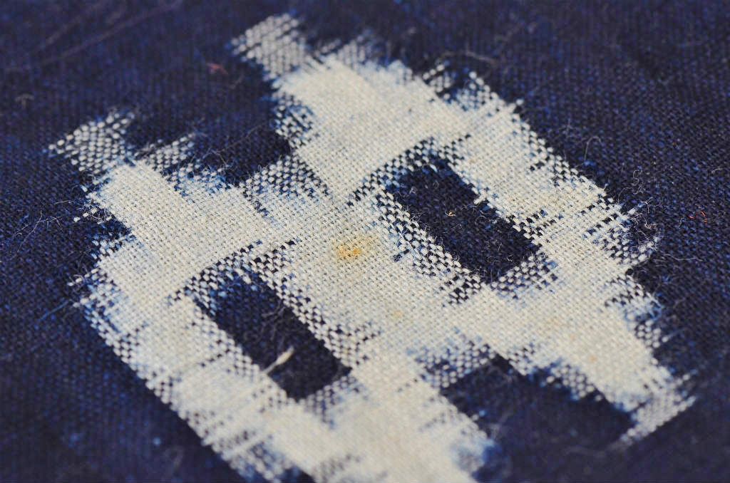 ○古い木綿着物5枚セット1　絣古布材料
