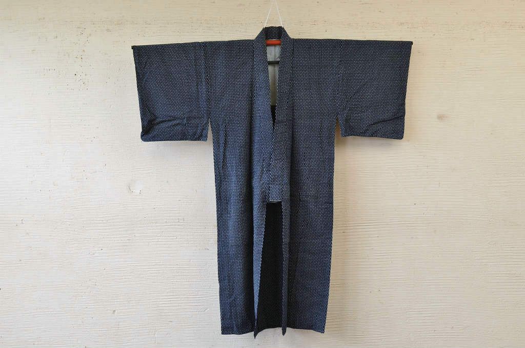 ○古い木綿着物5枚セット2　絣古布材料