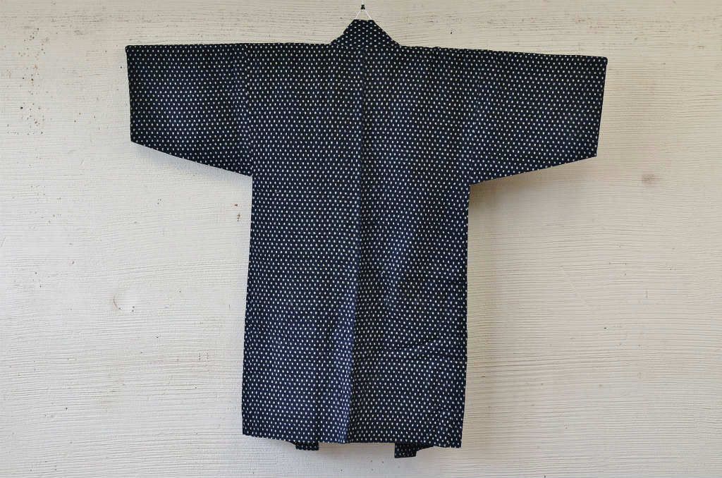 ○古い木綿着物5枚セット2　絣古布材料