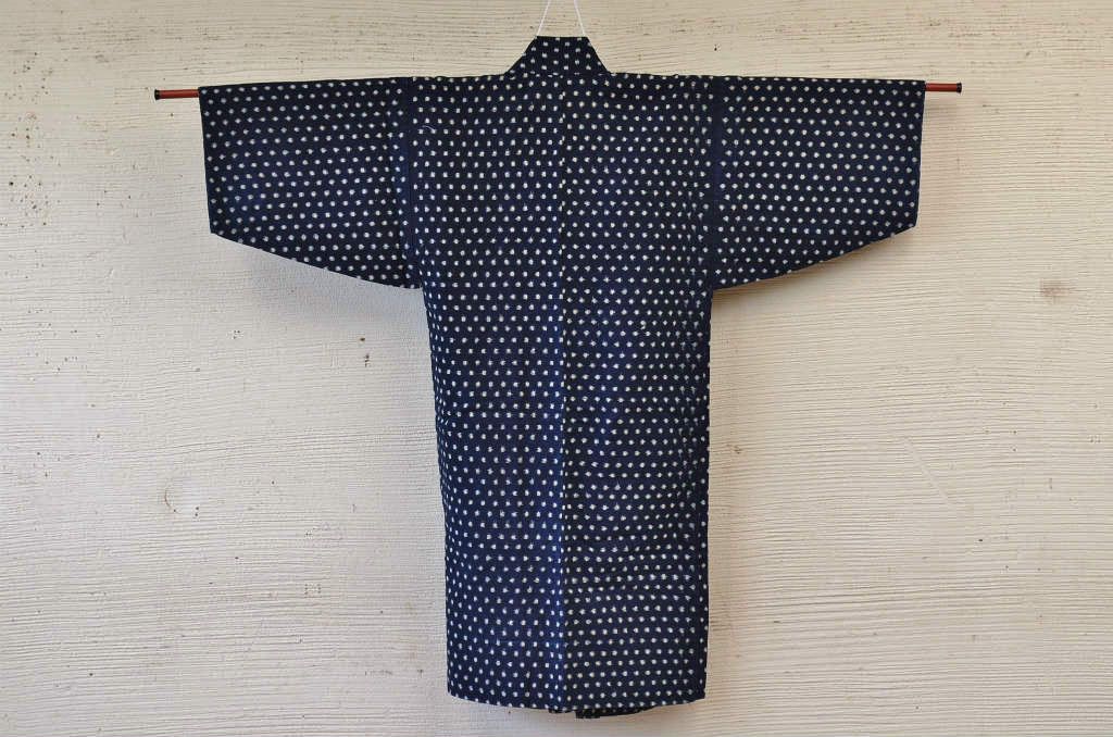 ○古い木綿着物5枚セット4　絣古布材料