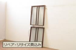 アンティーク建具　ペイント仕上げ限定　かわいいデザインのアイアンゲート1枚(鉄扉、フェンス)(R-076081)