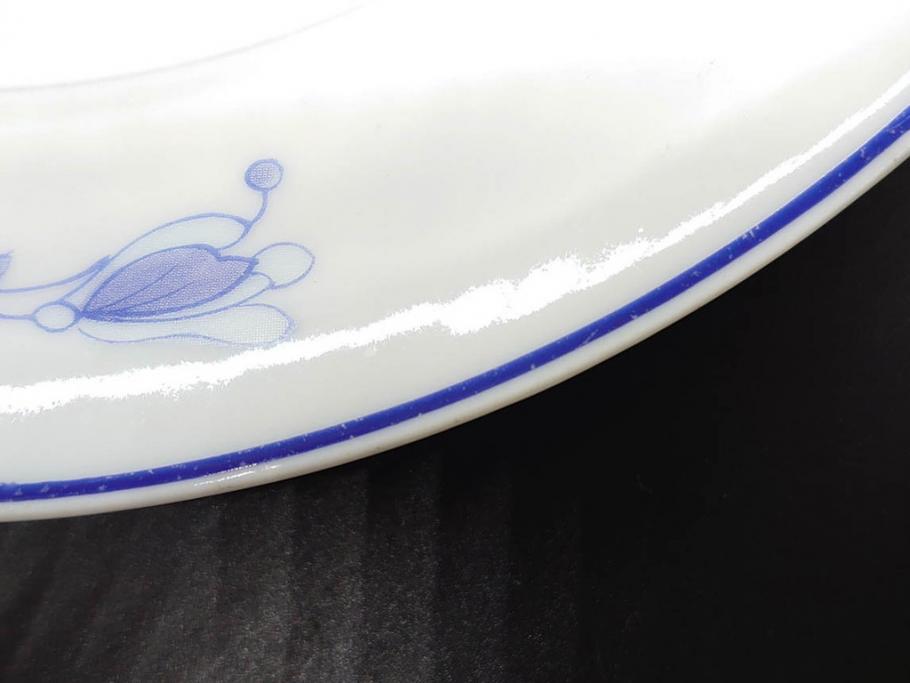 ビンテージ　フランス　LIMOGES(リモージュ)　GIRAUD(ジロー)　花柄がエレガントなプレート4枚&キャンドルスタンドセット(ヴィンテージ、フラワー、燭台、ろうそく立て、火立て、キャンドルスティック、蝋燭立て、皿、中皿、磁器、洋食器)(R-078839)