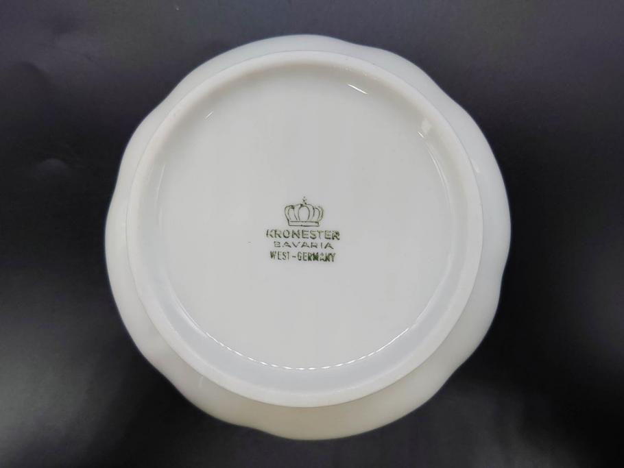 フランス/TRADITION CNP FRANCE　LIMOGES(リモージュ)　ドイツ/KRONESTER BAVARIA(クロネスター ババリア)　白磁　シンプルでどんな食卓にも馴染むシュガーポット2点・バスケット・小物入れ2点セット(菓子器、蓋物、カゴ、籠、洋食器)(R-078882)