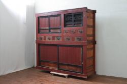 中古　美品　北海道民芸家具　組み合わせ自由で様々な使い方ができるローボード(小物収納、収納棚、戸棚)(R-080235)