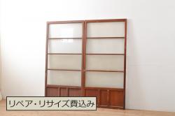 【加工実例】明治期の透かし入り板戸の丸戸車からV字戸車へ交換しました。あわせて戸枠を新規製作。(帯戸、引き戸、建具)