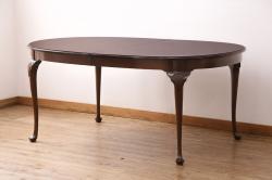 中古　美品　アメリカ輸入家具　Stickley(スティックレー、スティックレイ)　マホガニー材製の高級感あふれるエクステンションテーブル(ダイニングテーブル)(R-049666)