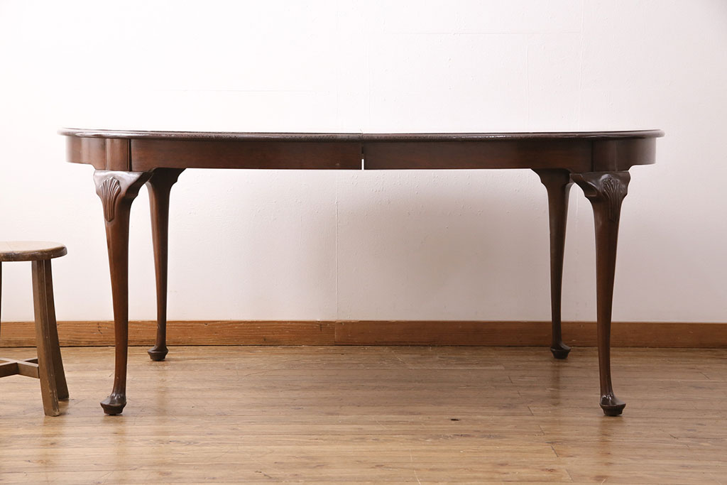中古　美品　アメリカ輸入家具　Stickley(スティックレー、スティックレイ)　マホガニー材製の高級感あふれるエクステンションテーブル(ダイニングテーブル)(R-049666)