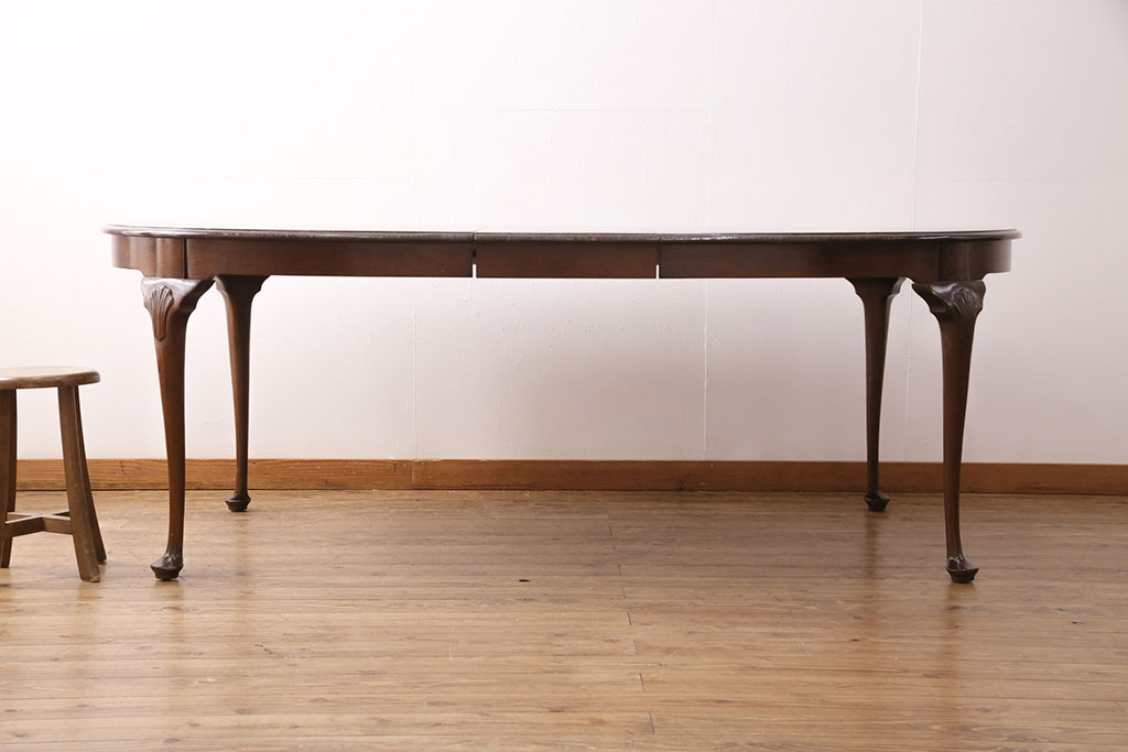 中古　美品　アメリカ輸入家具　Stickley(スティックレー、スティックレイ)　マホガニー材製の高級感あふれるエクステンションテーブル(ダイニングテーブル)(R-049666)