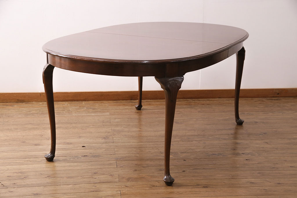 中古　美品　アメリカ輸入家具　Stickley(スティックレー、スティックレイ)　マホガニー材製の高級感あふれるエクステンションテーブル(ダイニングテーブル)(R-049666)