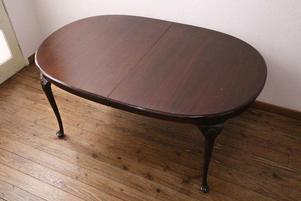 中古　美品　アメリカ輸入家具　Stickley(スティックレー、スティックレイ)　マホガニー材製の高級感あふれるエクステンションテーブル(ダイニングテーブル)(R-049666)
