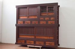 中古　DREXEL HERITAGE(ドレクセルヘリテイジ)　希少モデル!!ミラー入りで奥行が広く見えるコンソールテーブル(サイドボード、シェルフ、オープンラック、ディスプレイラック)(R-062008)