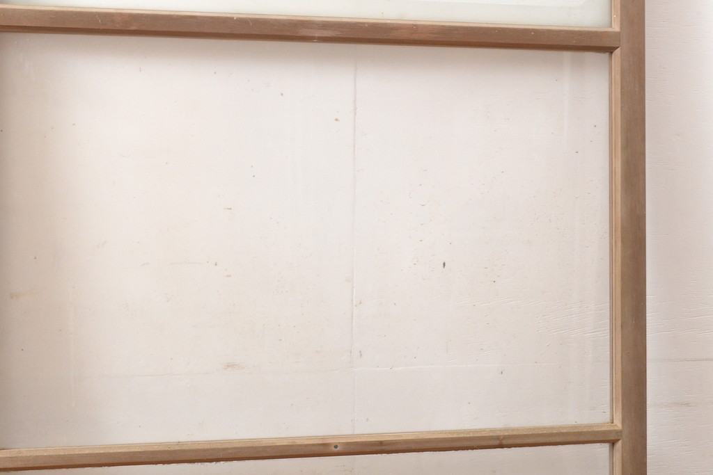 和製アンティーク　大正ロマンの変わり方ガラス戸2枚セット(窓、引き戸、建具)(R-054346)