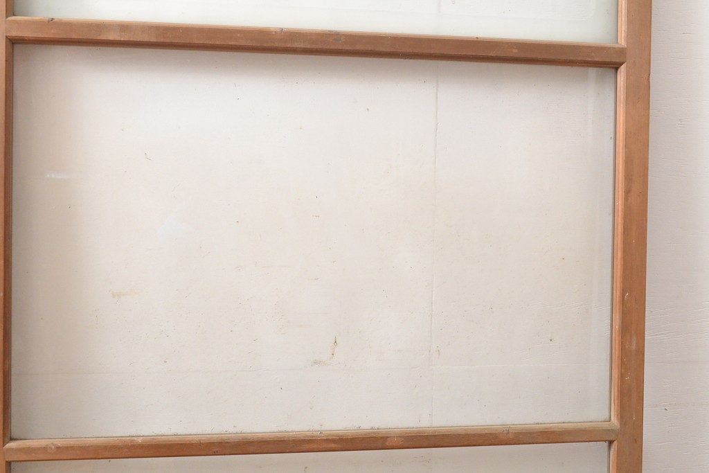 和製アンティーク　大正ロマンの変わり方ガラス戸2枚セット(窓、引き戸、建具)(R-054346)