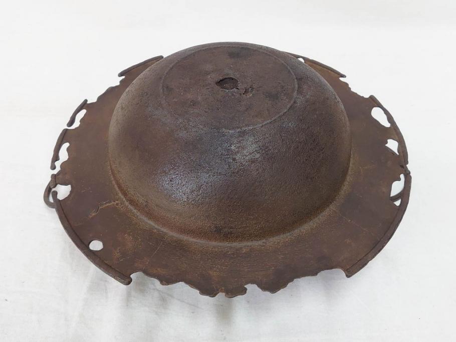 時代物　健仁松堂　斑紫銅蓋　透木釜　時を重ねた味わいのある羽釜(釜、湯釜、湯沸かし、煎茶道具、茶道具、共箱付き)(R-078930)