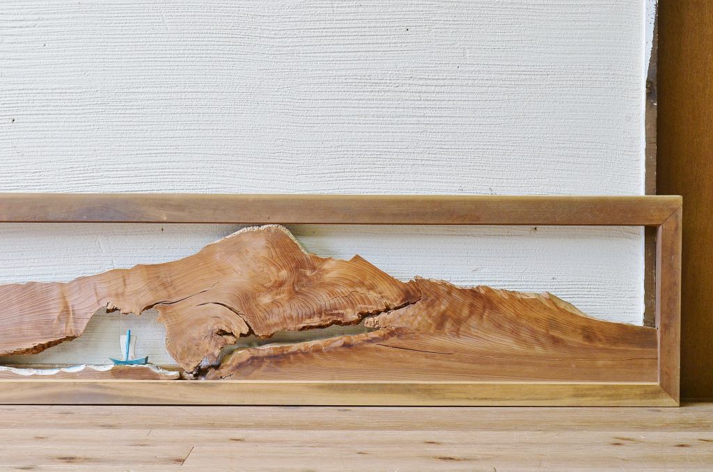 珍品!おもしろデザインの欄間2枚セット