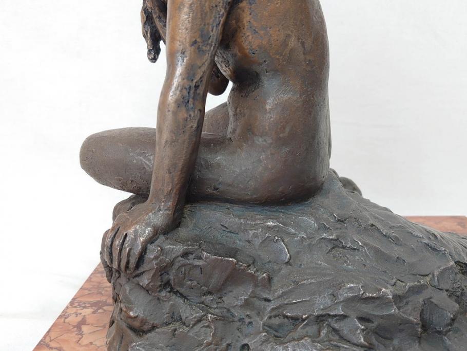 銘有　裸婦像　高さ約29.5cm　重量約10.72kg　細かい所まで丁寧につくられた上品な雰囲気のブロンズ像(置物、オブジェ、女性像、箱なし)(R-073028)