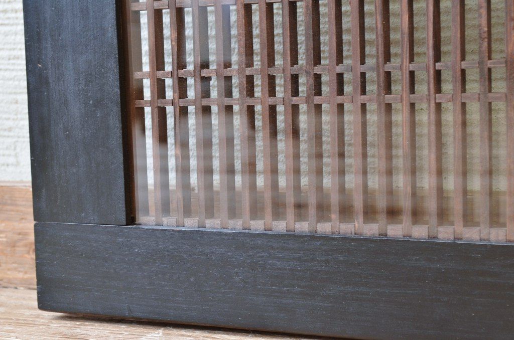 ★極上!素晴らしい作りの書院欄間セット(腰板黒柿材)