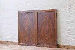 総欅!古い欅材の観音開き扉1対1