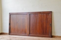 古民具　骨董　板戸の引き戸2枚セット