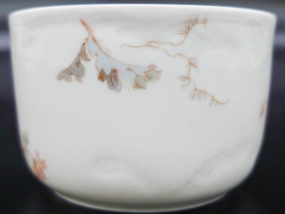 ビンテージ　フランス　LIMOGES(リモージュ)　HAVILAND(アビランド)　淡い花柄が上品なカップ&ソーサー7客セット(ヴィンテージ、金彩、フラワー、C&S、磁器、洋食器)(R-078840)
