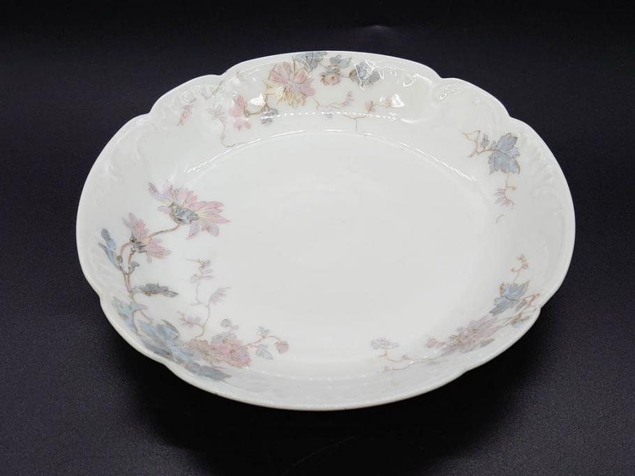 ビンテージ　フランス　LIMOGES(リモージュ)　HAVILAND(アビランド)　淡い花柄が上品なカップ&ソーサー7客セット(ヴィンテージ、金彩、フラワー、C&S、磁器、洋食器)(R-078840)
