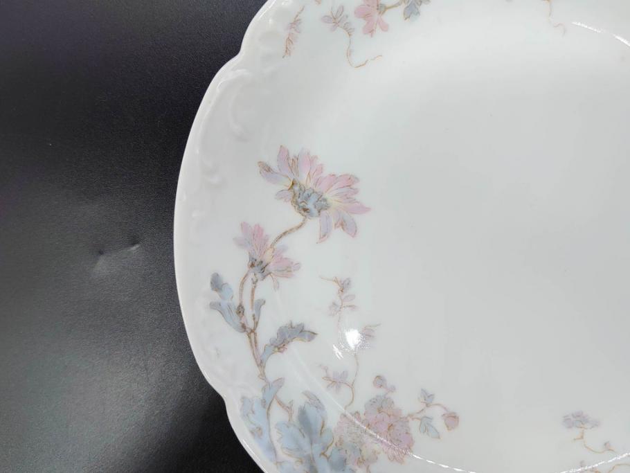ビンテージ　フランス　LIMOGES(リモージュ)　HAVILAND(アビランド)　淡い花柄が上品なカップ&ソーサー7客セット(ヴィンテージ、金彩、フラワー、C&S、磁器、洋食器)(R-078840)