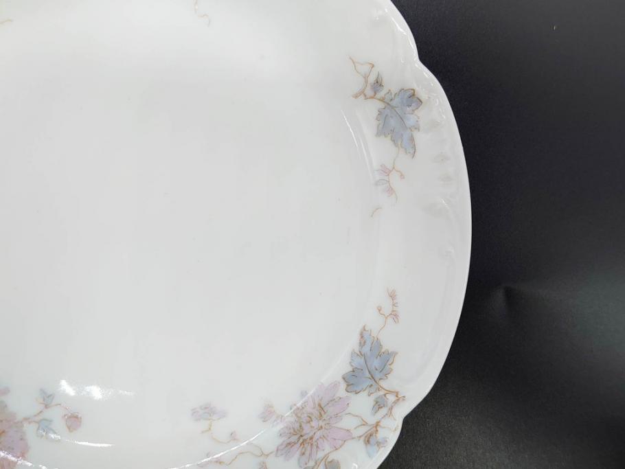 ビンテージ　フランス　LIMOGES(リモージュ)　HAVILAND(アビランド)　淡い花柄が上品なカップ&ソーサー7客セット(ヴィンテージ、金彩、フラワー、C&S、磁器、洋食器)(R-078840)
