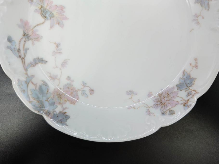 ビンテージ　フランス　LIMOGES(リモージュ)　HAVILAND(アビランド)　淡い花柄が上品なカップ&ソーサー7客セット(ヴィンテージ、金彩、フラワー、C&S、磁器、洋食器)(R-078840)