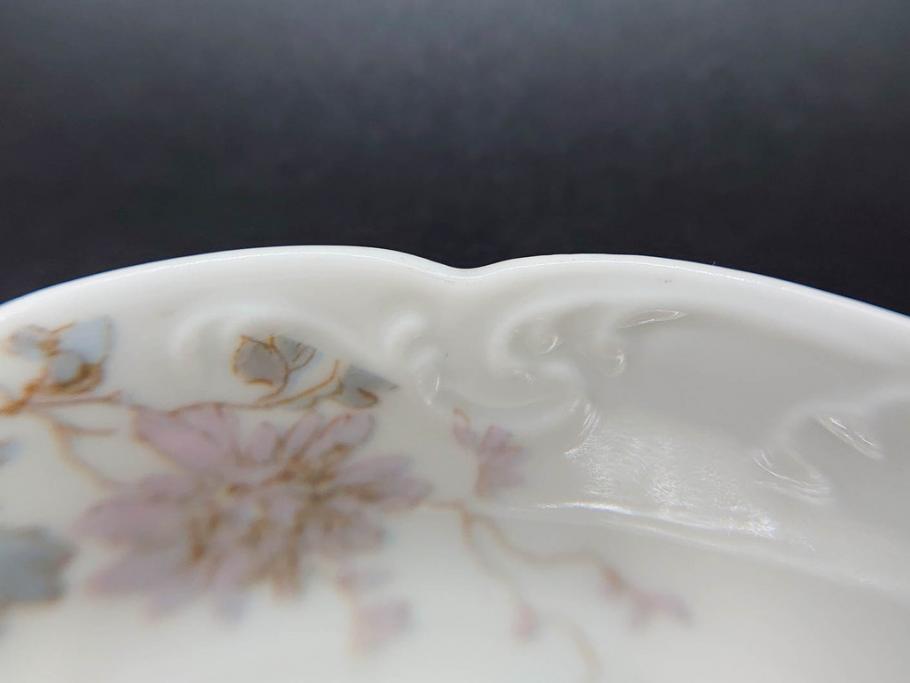 ビンテージ　フランス　LIMOGES(リモージュ)　HAVILAND(アビランド)　淡い花柄が上品なカップ&ソーサー7客セット(ヴィンテージ、金彩、フラワー、C&S、磁器、洋食器)(R-078840)