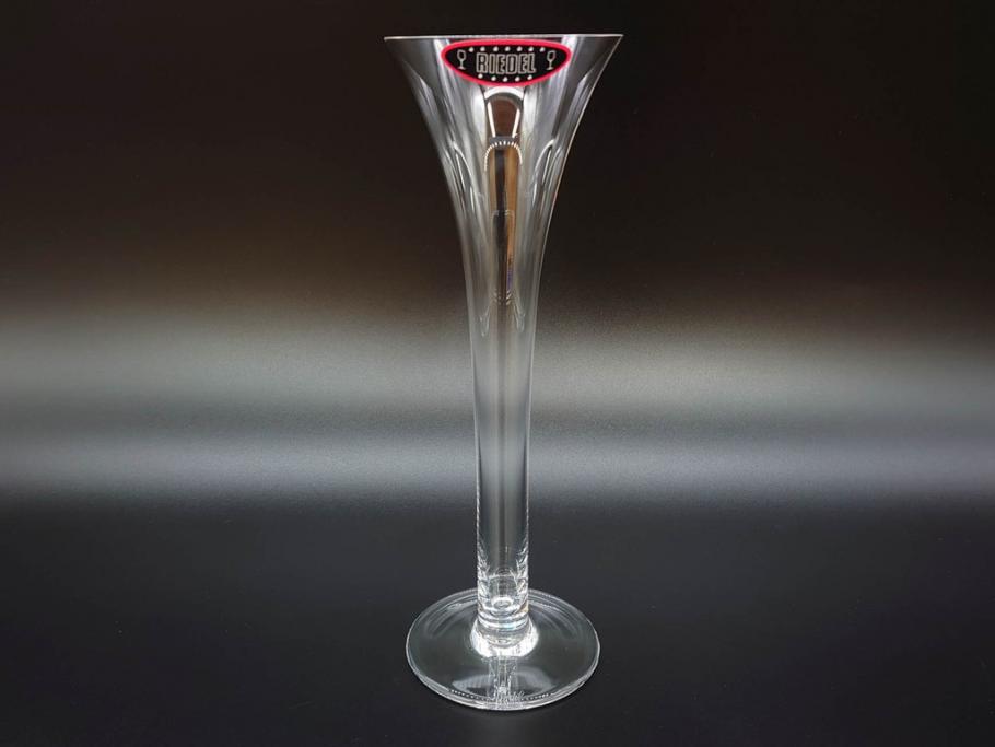 未使用品　オーストリア　RIEDEL(リーデル)　ソムリエ　シャンパーニュ　スパークリングワイン　洗練されたデザインが優美な印象を与えるグラス2客セット(旧パッケージ、チューブ缶、箱付き、袋付き)(R-073035)