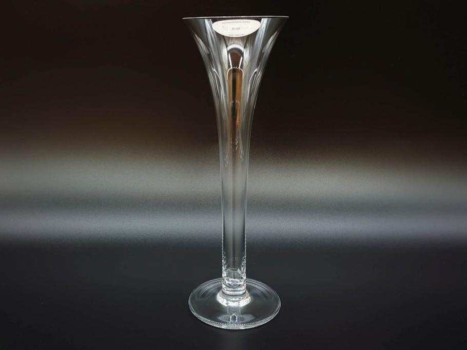 未使用品　オーストリア　RIEDEL(リーデル)　ソムリエ　シャンパーニュ　スパークリングワイン　洗練されたデザインが優美な印象を与えるグラス2客セット(旧パッケージ、チューブ缶、箱付き、袋付き)(R-073035)