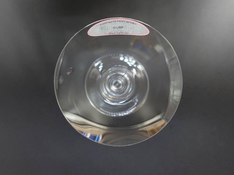 未使用品　オーストリア　RIEDEL(リーデル)　ソムリエ　シャンパーニュ　スパークリングワイン　洗練されたデザインが優美な印象を与えるグラス2客セット(旧パッケージ、チューブ缶、箱付き、袋付き)(R-073035)