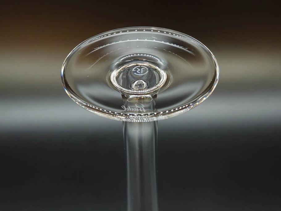 未使用品　オーストリア　RIEDEL(リーデル)　ソムリエ　シャンパーニュ　スパークリングワイン　洗練されたデザインが優美な印象を与えるグラス2客セット(旧パッケージ、チューブ缶、箱付き、袋付き)(R-073035)