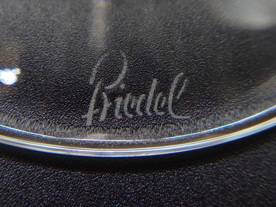 未使用品　オーストリア　RIEDEL(リーデル)　ソムリエ　シャンパーニュ　スパークリングワイン　洗練されたデザインが優美な印象を与えるグラス2客セット(旧パッケージ、チューブ缶、箱付き、袋付き)(R-073035)