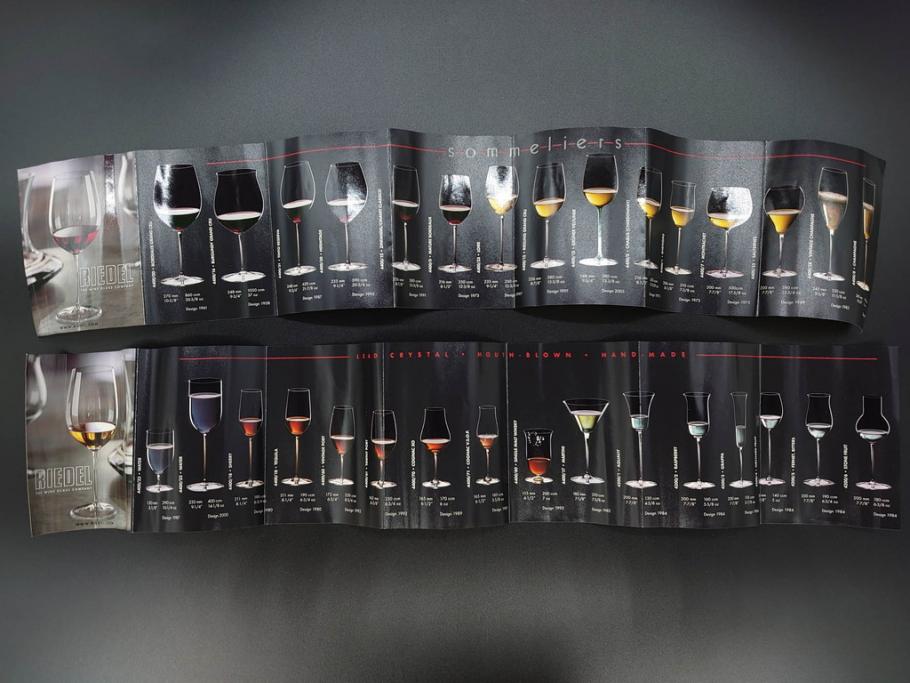 未使用品　オーストリア　RIEDEL(リーデル)　ソムリエ　シャンパーニュ　スパークリングワイン　洗練されたデザインが優美な印象を与えるグラス2客セット(旧パッケージ、チューブ缶、箱付き、袋付き)(R-073035)