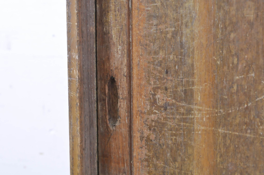 和製アンティーク　三方栗材　古い木味が魅力の大振りな下駄箱(収納棚、ロッカー、キャビネット、戸棚)(R-071480)