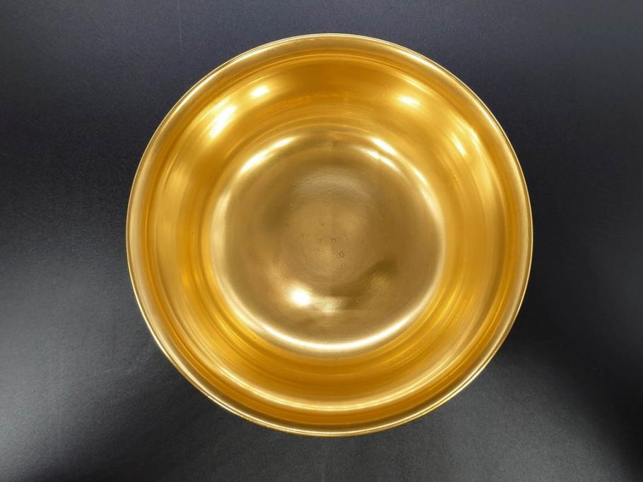 超稀少　ドイツ　マイセン　Meissen　金彩ゴールド×ホワイト　ボウル&磁器メダルセット(300Jahre europaisches porzellan、パゴダ?、人物、箱付き)(R-071812)