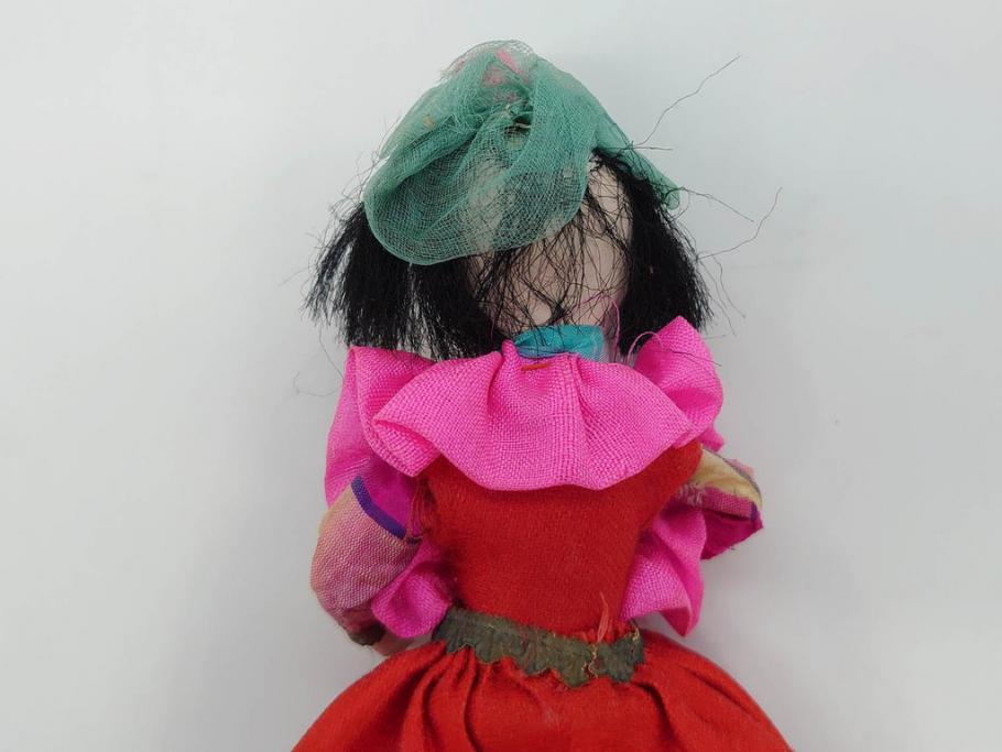 戦前　旧家 蔵出し　当時物　女の子　ポンプ式　レトロな雰囲気漂うダンス人形(踊り子、箱付き)(検索ワード:サクラビスク)(R-073097)