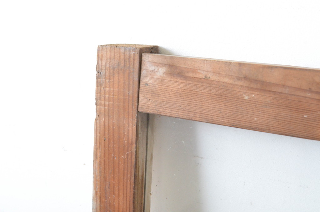 建具アンティーク　古い木味が魅力的な明り取り2枚セット(明かり取り、欄間)(R-065039)
