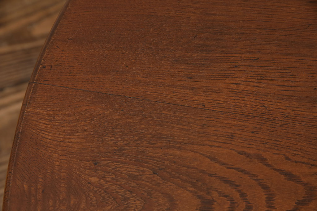 和製アンティーク　栓材　昭和初期　経年による木の味わいを存分に楽しめるちゃぶ台(座卓、ローテーブル、折りたたみテーブル)(R-047412)