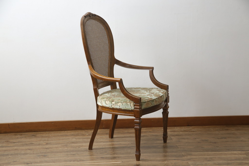 中古　DREXEL HERITAGE(ドレクセルヘリテイジ)　Cameo Classics(キャメオクラシックス)　格調高い雰囲気が魅力のマホガニー製アームチェア(イス、椅子、ダイニングチェア)(定価約35万円)(R-060870)