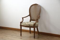 中古　DREXEL HERITAGE(ドレクセルヘリテイジ)　Cameo Classics(キャメオクラシックス)　格調高い雰囲気が魅力のマホガニー製アームチェア(イス、椅子、ダイニングチェア)(定価約35万円)(R-060871)