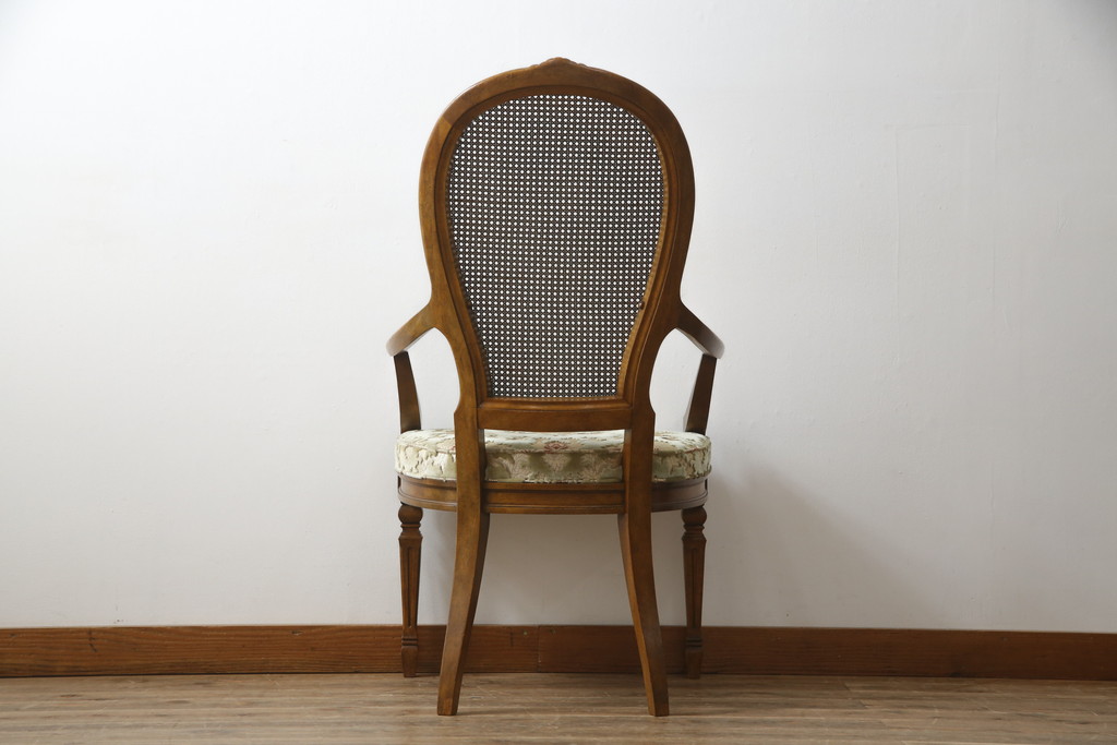 中古　DREXEL HERITAGE(ドレクセルヘリテイジ)　Cameo Classics(キャメオクラシックス)　格調高い雰囲気が魅力のマホガニー製アームチェア(イス、椅子、ダイニングチェア)(定価約35万円)(R-060873)
