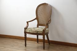中古　DREXEL HERITAGE(ドレクセルヘリテイジ)　Cameo Classics(キャメオクラシックス)　格調高い雰囲気が魅力のマホガニー製アームチェア(イス、椅子、ダイニングチェア)(定価約35万円)(R-060877)