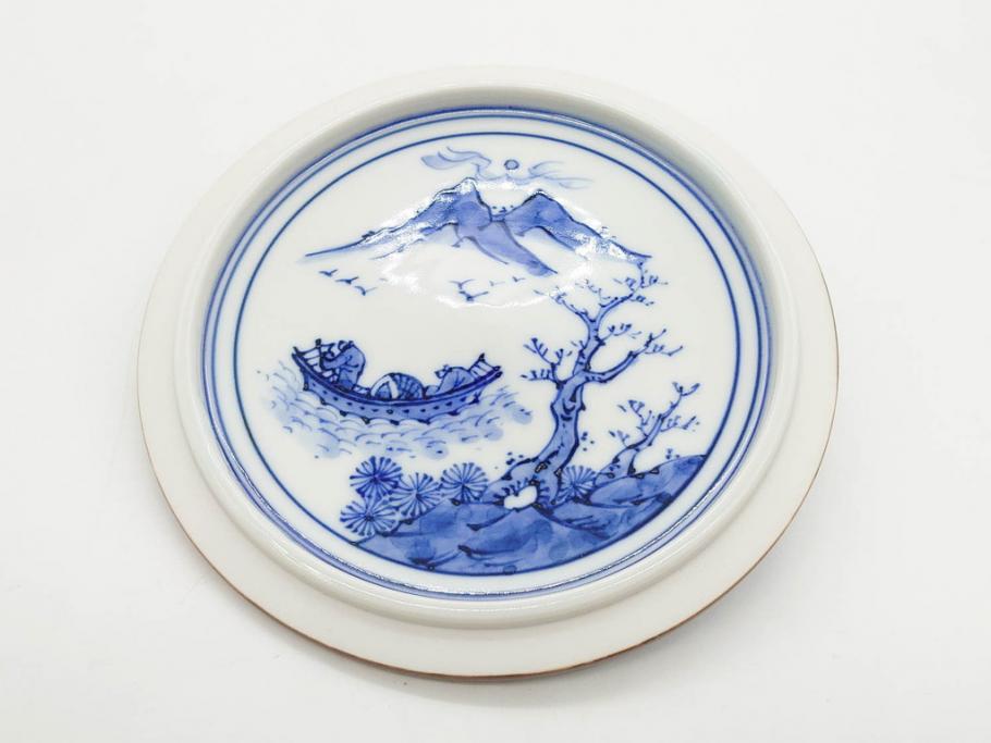 陶匠 高野昭阿弥　和楽庵　京焼　色絵祥瑞　唐子の図　意匠を凝らした水指(瓢箪、瓢形、腰捻、水差、茶道具、煎茶道具、共箱付き)(R-078931)