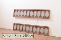 アンティーク建具　どこか懐かしさを感じる幅狭ガラス扉1枚(ドア、ガラス戸)(R-074187)