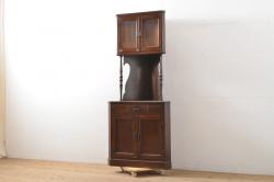 中古　美品　当店リメイク　DREXEL HERITAGE(ドレクセルヘリテイジ)　Triune(トライユン)シリーズ　マホガニー材の木肌が美しいワードローブ(キャビネット、収納棚、戸棚、洋服タンス、衣装タンス)(R-058938)