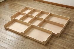 【桐箪笥(桐たんす)リメイク実例】加茂総桐箪笥に高品質リペアを施しました。クリアWAXのみの木地色仕上げで仕上げました。(桐たんす、着物箪笥、引き出し、衣装タンス、和箪笥)
